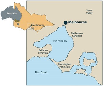 Mornington Peninsula Location Map