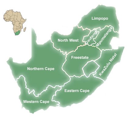 South Africa Location Map