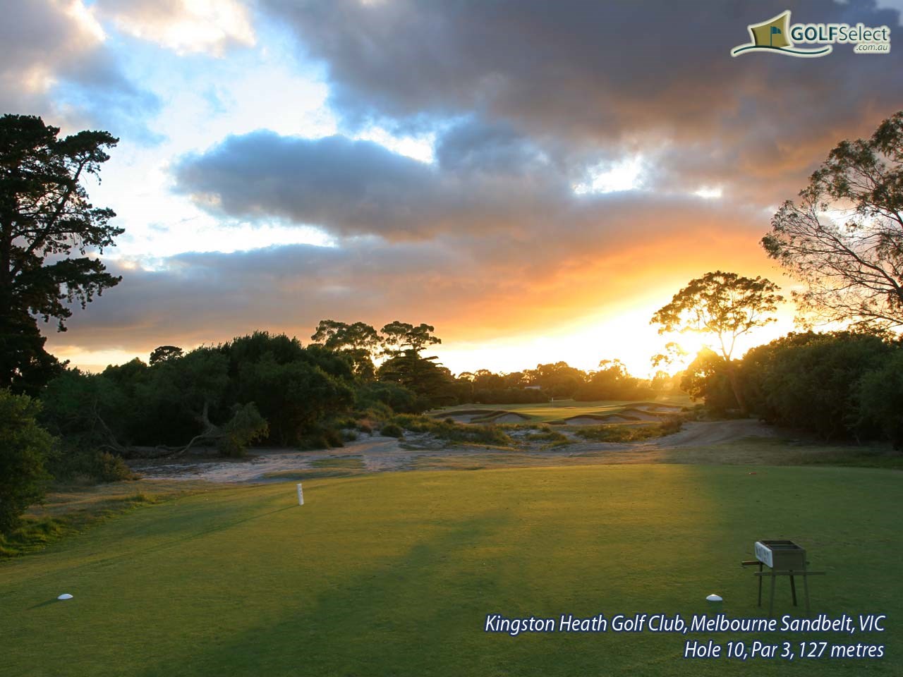 Kingston Heath Golf Club Hole 10, Par 3, 127 metres