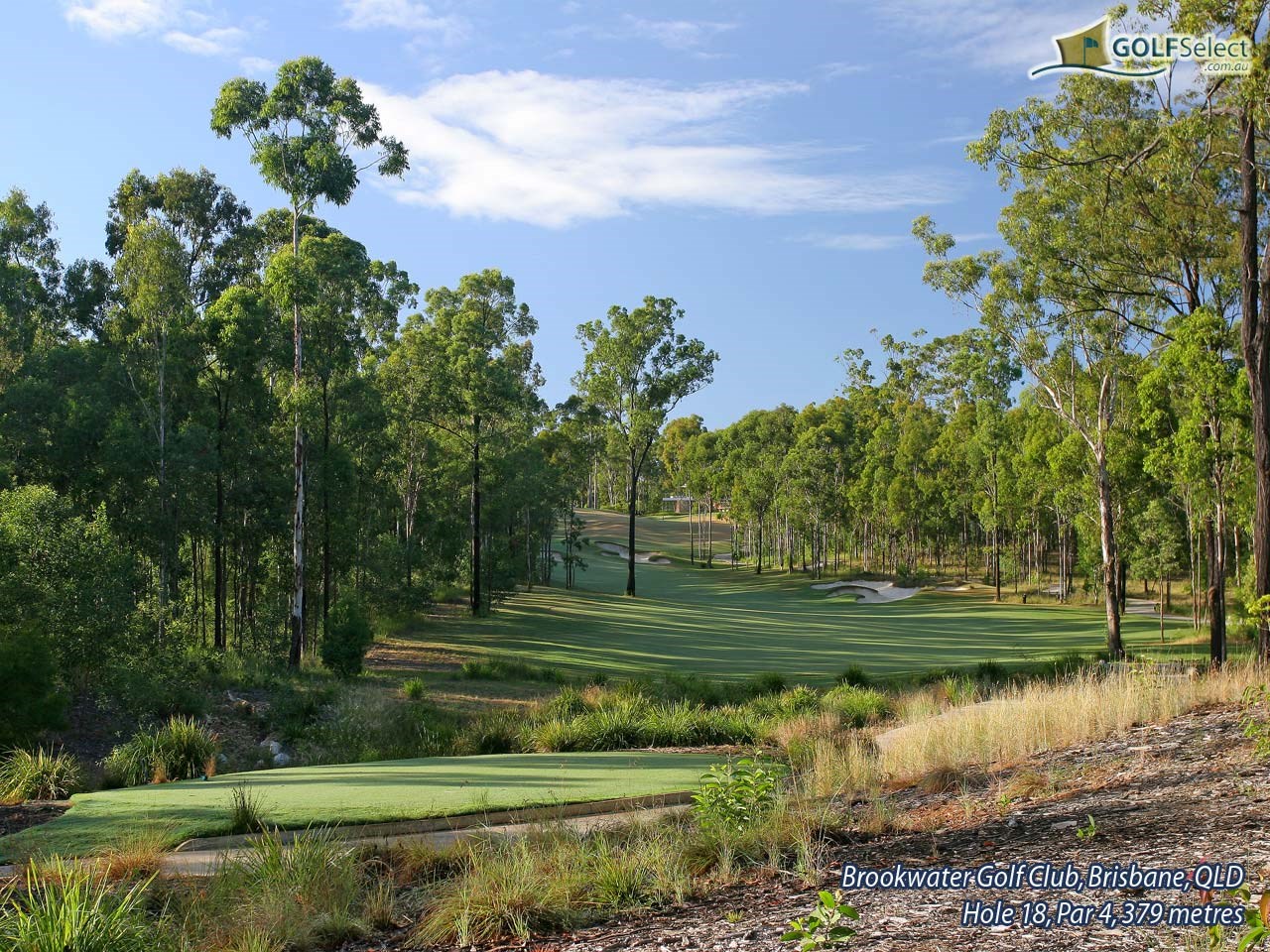 Brookwater Golf &amp; Country Club Hole 18, Par 4, 378 metres