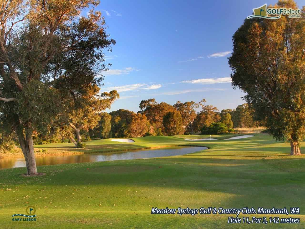 Meadow Springs Golf &amp; Country Club Hole 11, Par 3, 142 metres